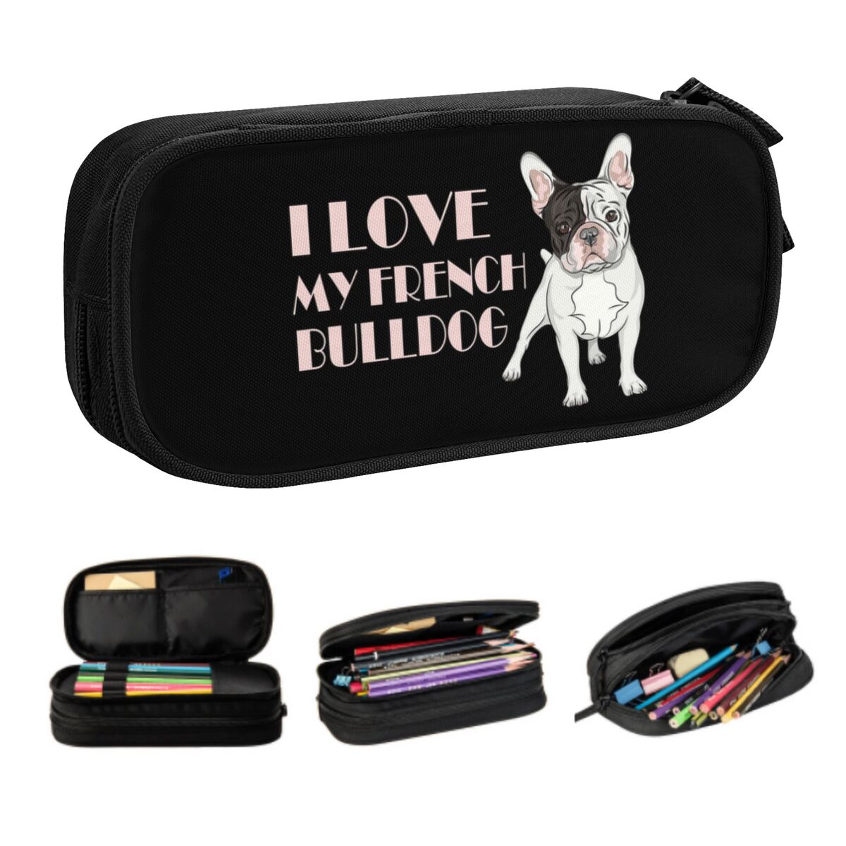 Pet X Supplies & Tack - Kotak Pensil Lucu Bulldog Perancis Kustom