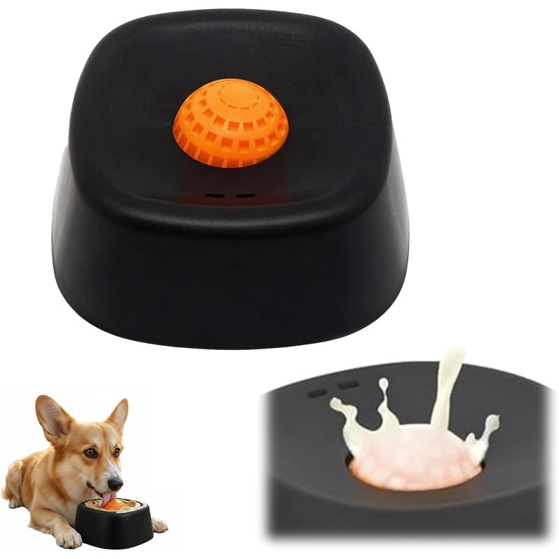Slow Feeder Dog Bowl - Mangkuk Jilat Anjing dengan Bola Bergulir,