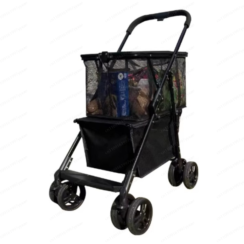 Pet Supplies Pet Shop - Kereta Belanja Lipat Multifungsi untuk Perjalanan,