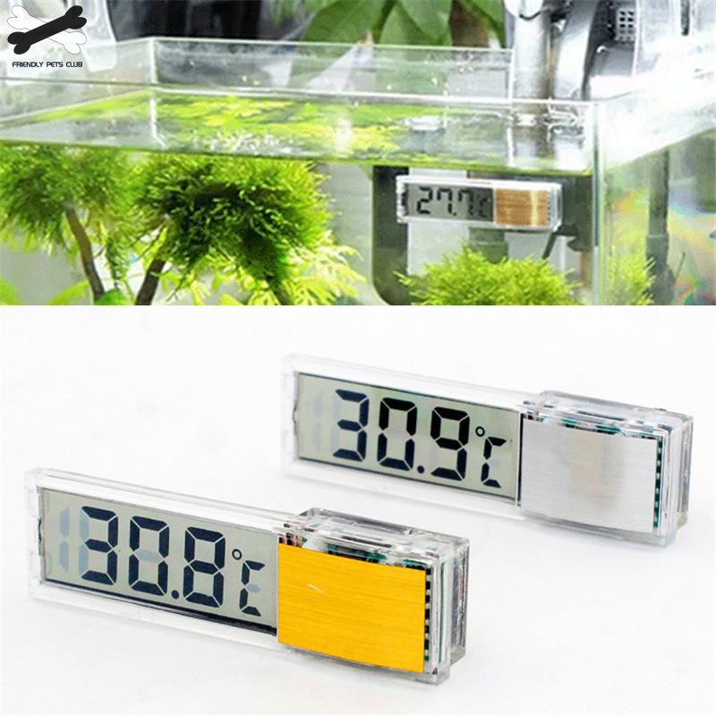 Pet Supplies Pet Shop - Termometer akuarium elektronik Digital, plastik, logam,