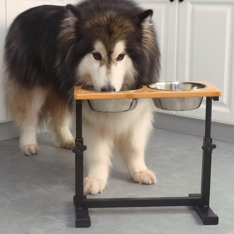 Tempat Makan Anjing Kayu yang  - Pet Supplies Pet Shop ulasan dan harga