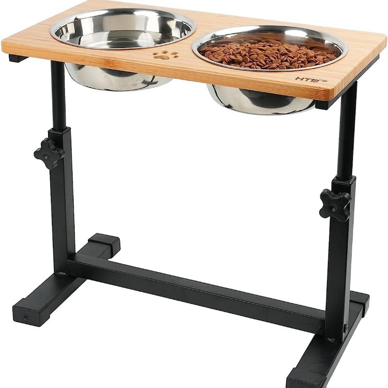 Tempat Makan Anjing Kayu yang  - Pet Supplies Pet Shop ulasan dan harga