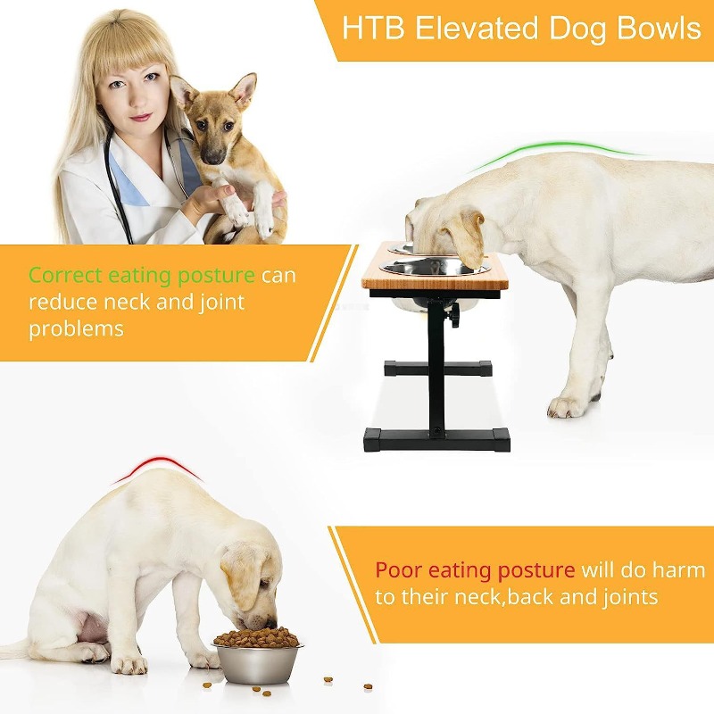 Tempat Makan Anjing Kayu yang  - Pet Supplies Pet Shop ulasan dan harga