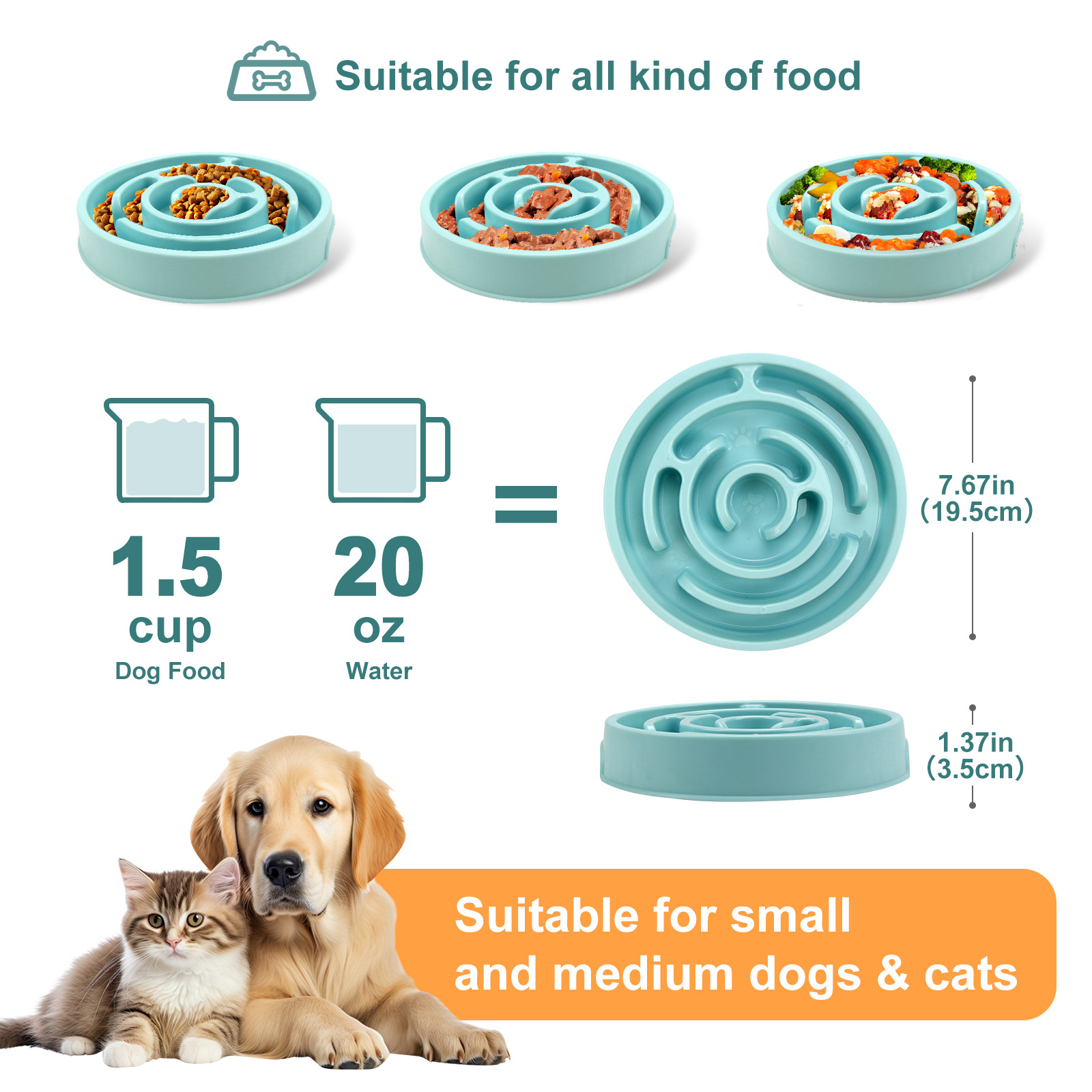 Mangkuk makanan lambat hewan k - Slow Feeder Dog Bowl ulasan dan harga